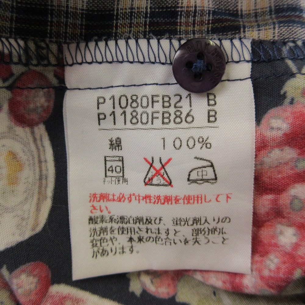 ピンクハウス ストロベリーチェックパッチワーク半袖シャツ