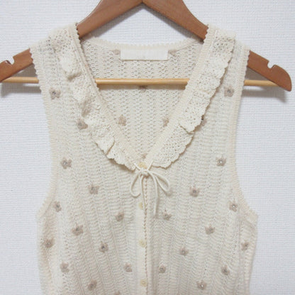 ピンクハウス フラワー刺繍ニットベスト