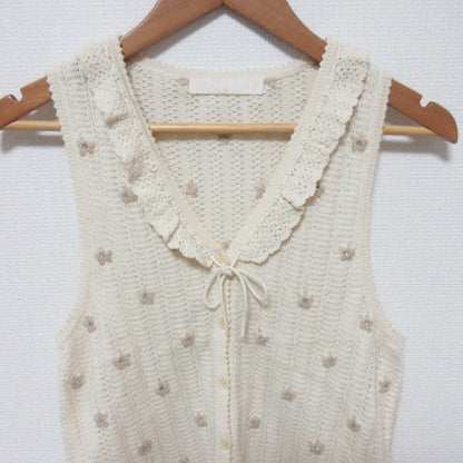 ピンクハウス フラワー刺繍ニットベスト
