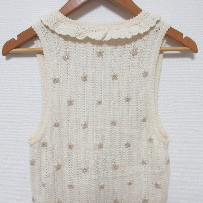 ピンクハウス フラワー刺繍ニットベスト