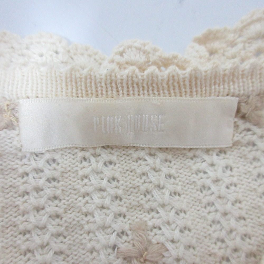 ピンクハウス フラワー刺繍ニットベスト