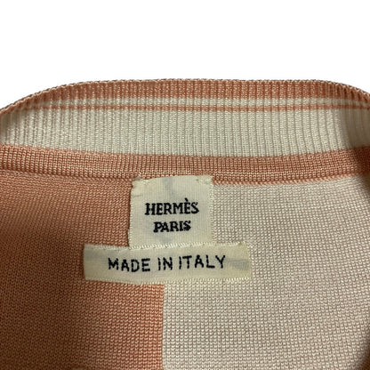 エルメス En Desordre Finesse シルク半袖ニットトップス