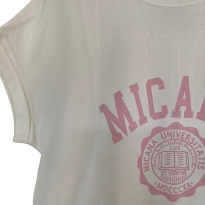 MICANAプリントコットンTシャツ