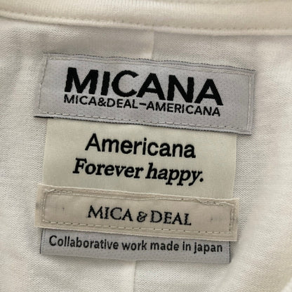 MICANAプリントコットンTシャツ