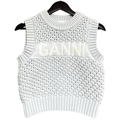 ガニー Textured Cotton Pointelle ニットベスト
