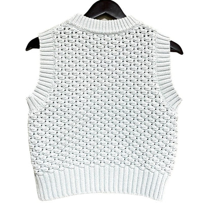 ガニー Textured Cotton Pointelle ニットベスト