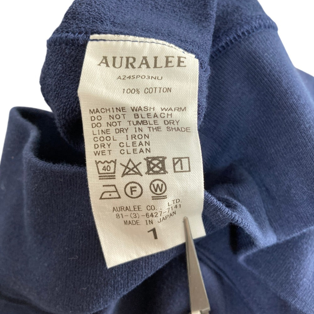 オーラリー ELASTIC HIGH GAUGE SWEAT ハーフスリーブプルオーバー