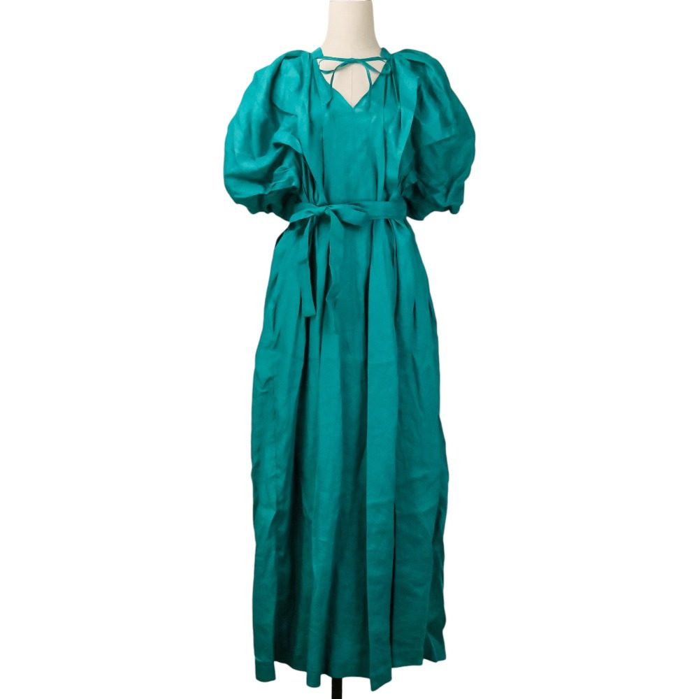 マイラン Volume Sleeve Maxi Dress リネンワンピース