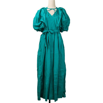 マイラン Volume Sleeve Maxi Dress リネンワンピース