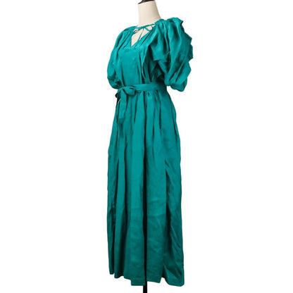 マイラン Volume Sleeve Maxi Dress リネンワンピース