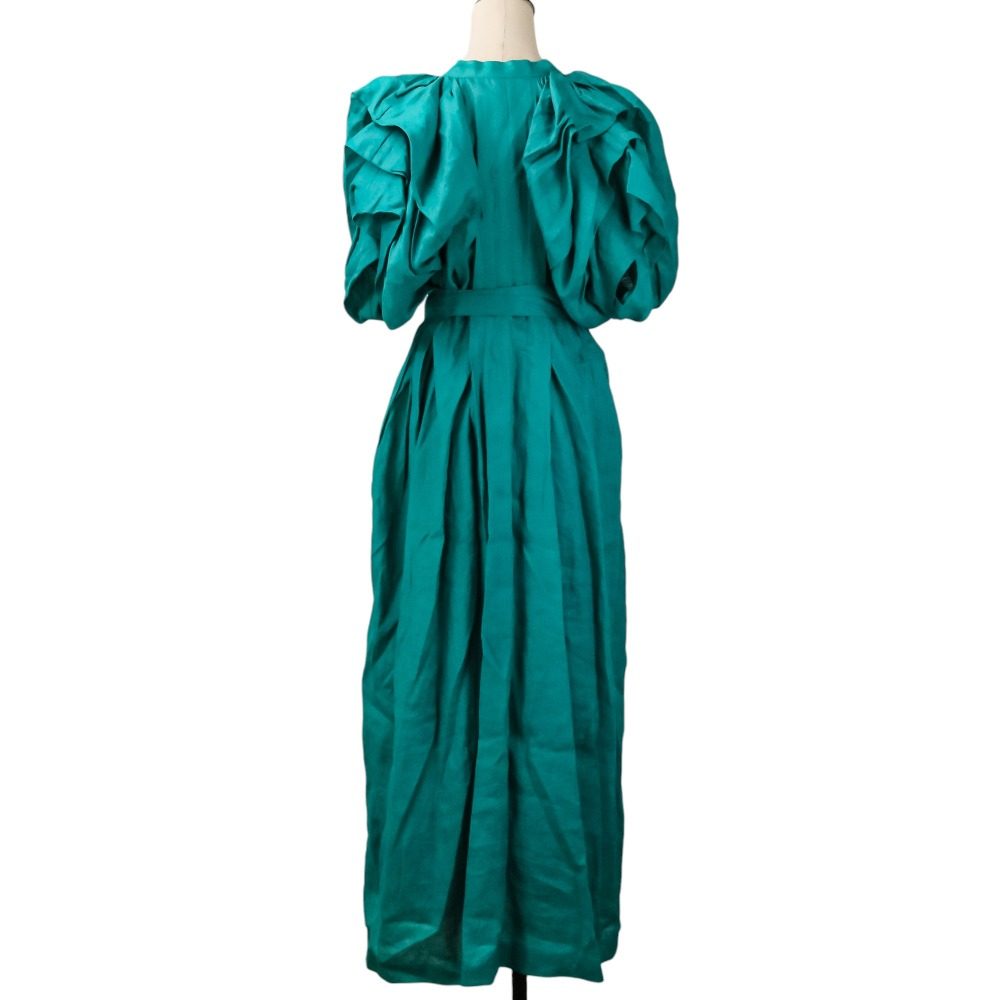 マイラン Volume Sleeve Maxi Dress リネンワンピース