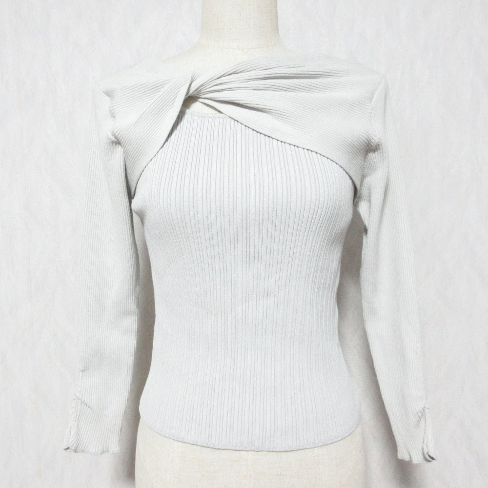 ハーリップトゥ Twist Cut-Out Rib Knit トップス
