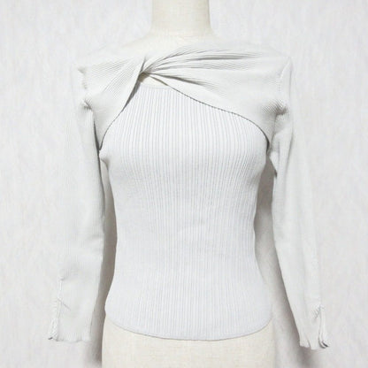 ハーリップトゥ Twist Cut-Out Rib Knit トップス