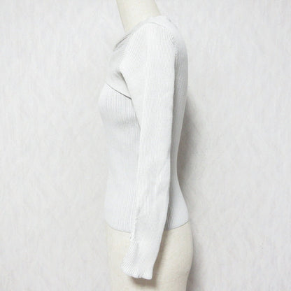 ハーリップトゥ Twist Cut-Out Rib Knit トップス
