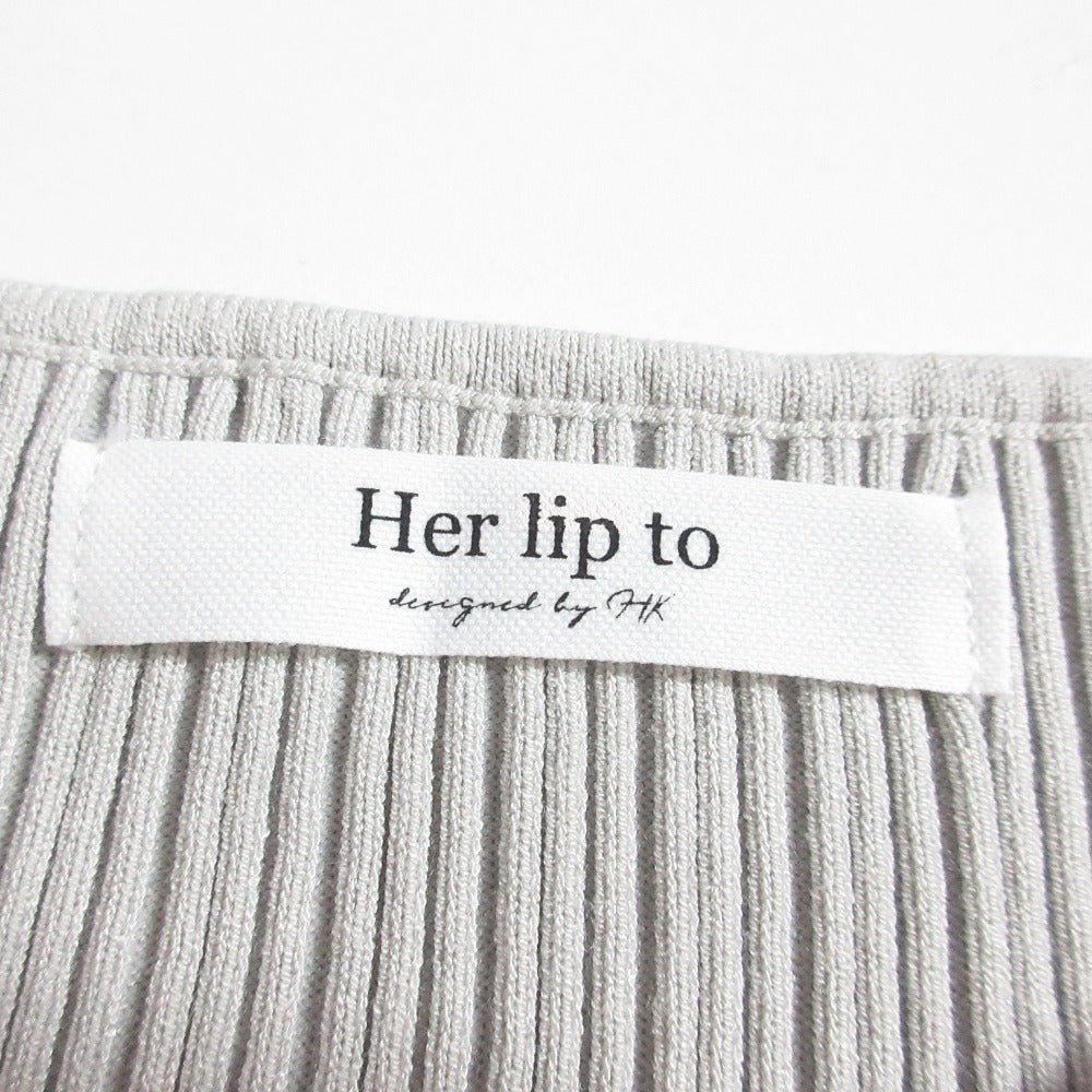 ハーリップトゥ Twist Cut-Out Rib Knit トップス