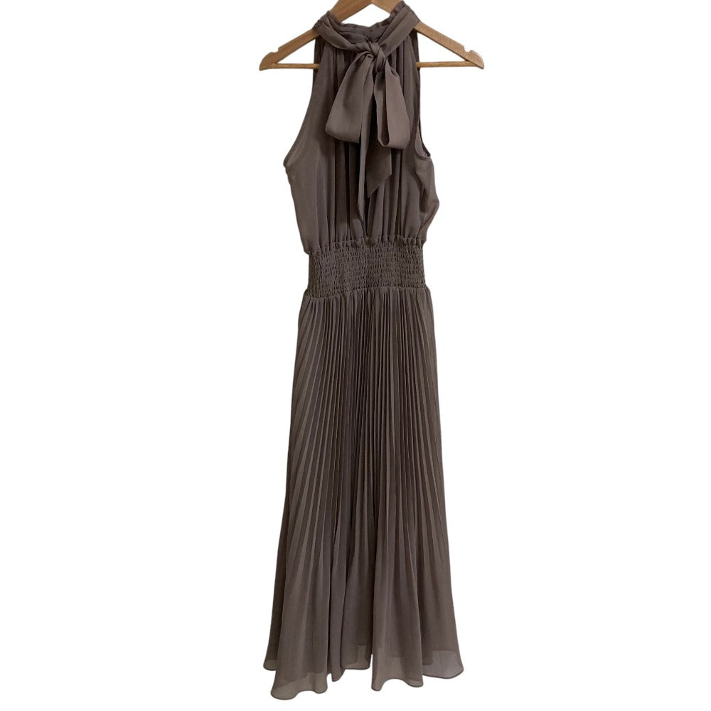 ハーリップトゥ Pleated Chiffon Ribbon ミディドレス