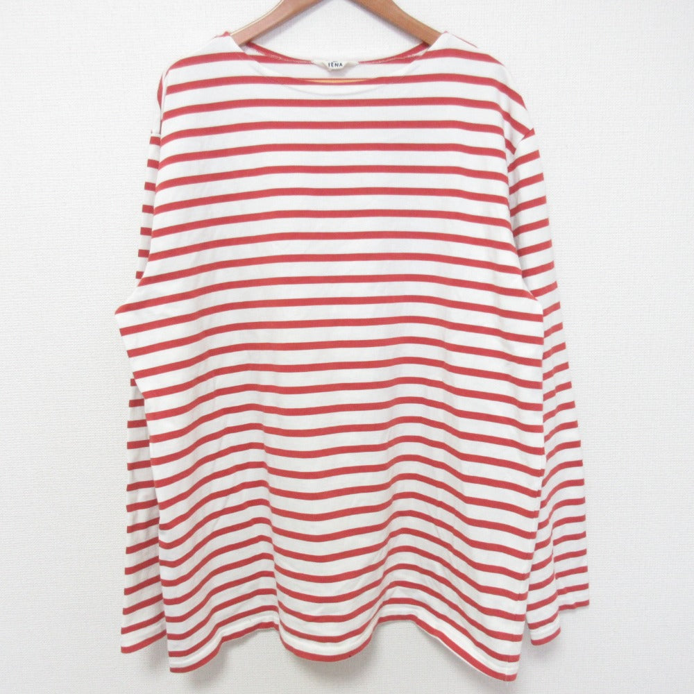 オーラリー バスクボーダーロングスリーブTシャツ