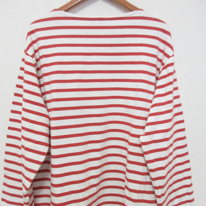 オーラリー バスクボーダーロングスリーブTシャツ
