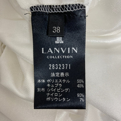 ランバンコレクション ストライプノースリーブワンピース