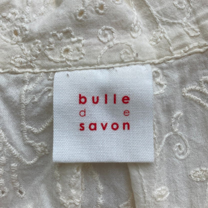 ビュルデサボン 刺繍半袖ブラウス