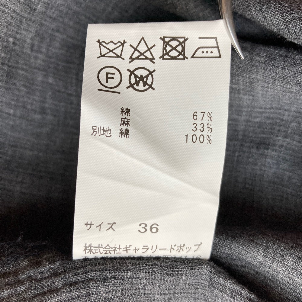 パドカレ コットンリネンチェックブラウス
