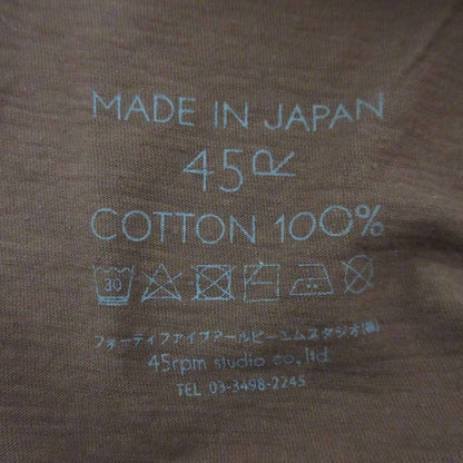 フォーティファイブアール ワイドハーフスリーブコットンTシャツ