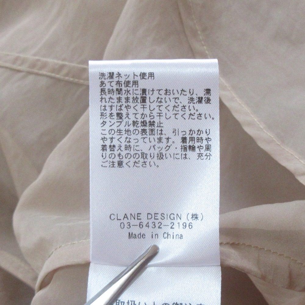 クラネ シアーバルーンスリーブタイブラウス