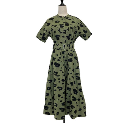 セオリー LEOPARD POPLIN シャツワンピース