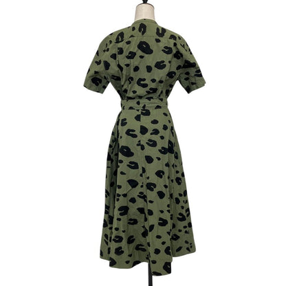 セオリー LEOPARD POPLIN シャツワンピース