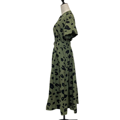 セオリー LEOPARD POPLIN シャツワンピース