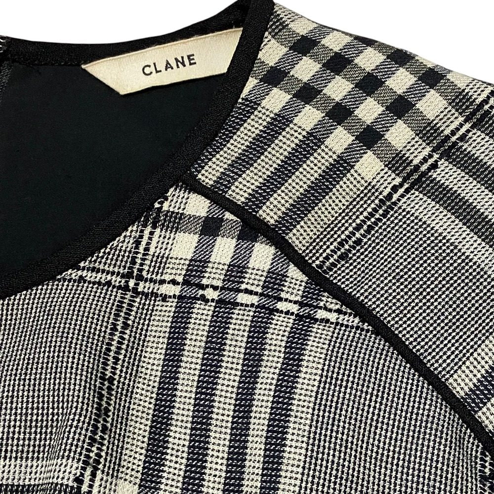 クラネ LOOP LINE CHECK WIDE RIBBON ワンピース