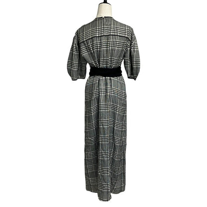 クラネ LOOP LINE CHECK WIDE RIBBON ワンピース