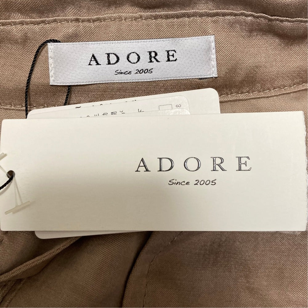 アドーア リネンブレンドロングシャツワンピース