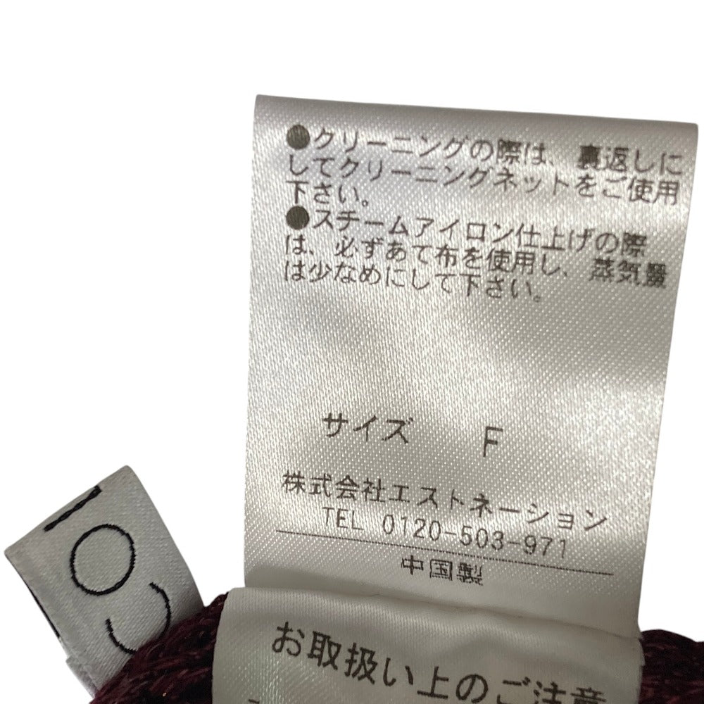 コラム ラメニットノースリーブトップス