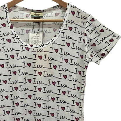 イッサロンドン ロゴプリントコットンTシャツ