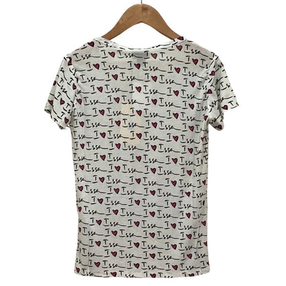 イッサロンドン ロゴプリントコットンTシャツ