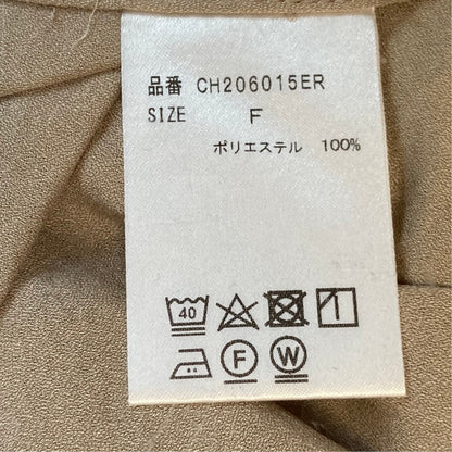 カオス リネンブレンド長袖ノーカラーシャツ