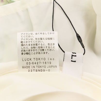 オブリ リネンブレンド フラワープリント ワンピース