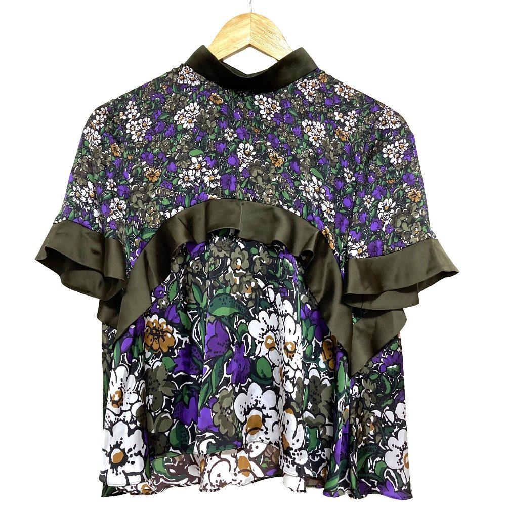 サカイ Floral Print Pullover シルクブラウス