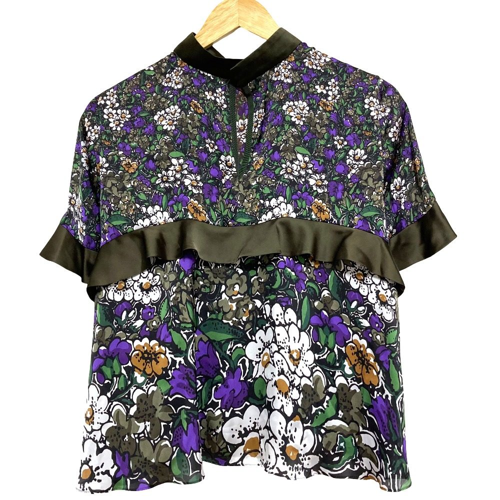 サカイ Floral Print Pullover シルクブラウス