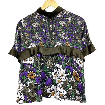 サカイ Floral Print Pullover シルクブラウス
