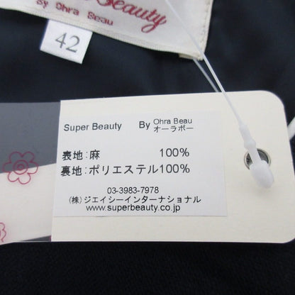 スーパービューティー リネン刺繍ノースリーブワンピース