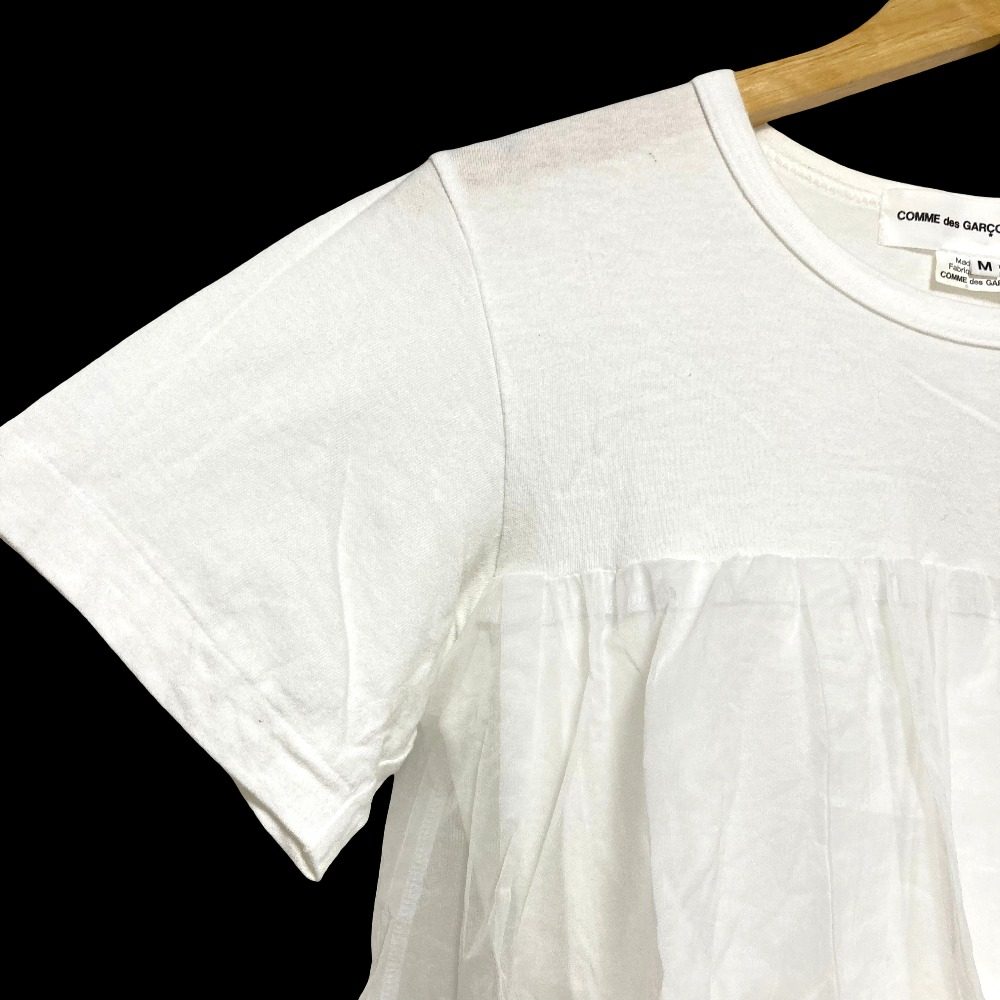 コムデギャルソンガール オーガンジードッキングTシャツ