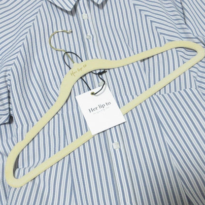 ハーリップトゥ Volume Sleeve Stripe ワンピース