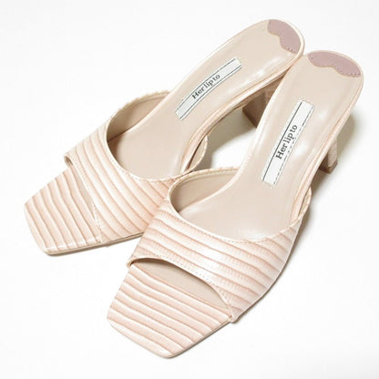 ハーリップトゥ Square Toe Mules サンダル