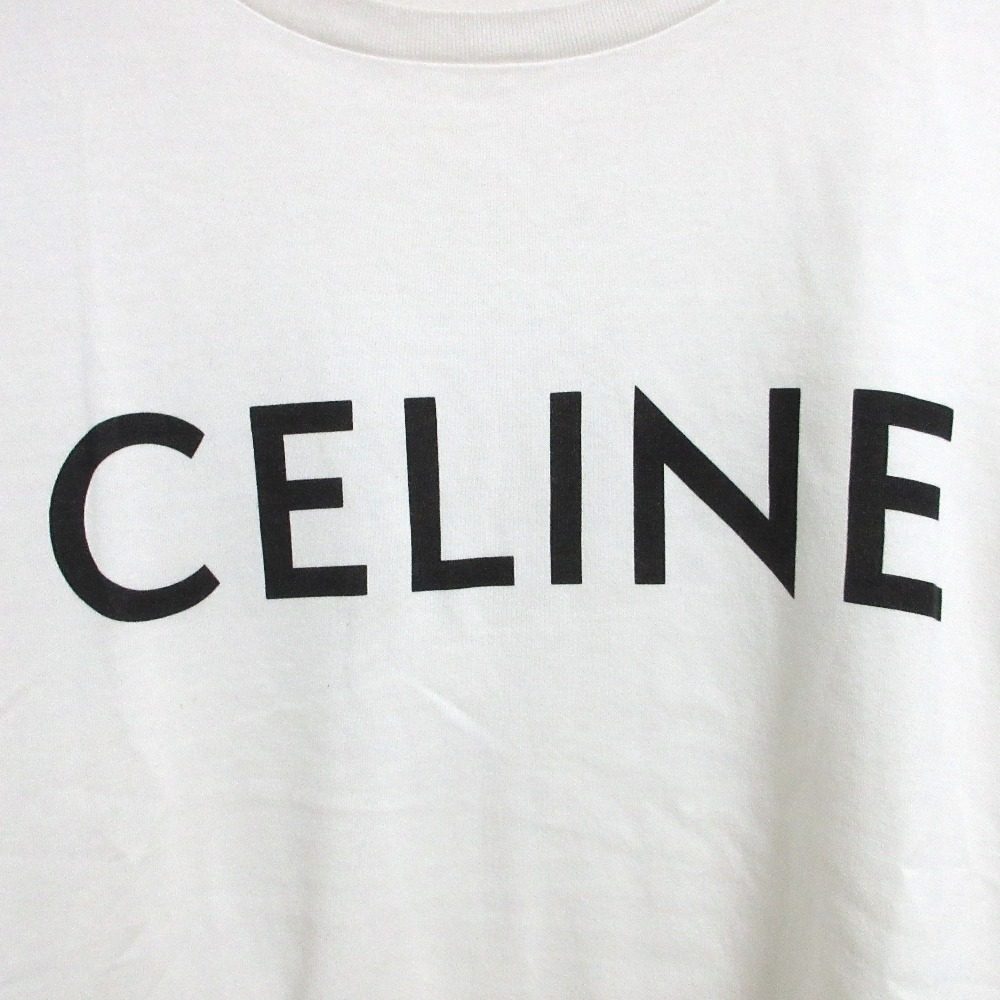 セリーヌ ロゴプリント コットンTシャツ