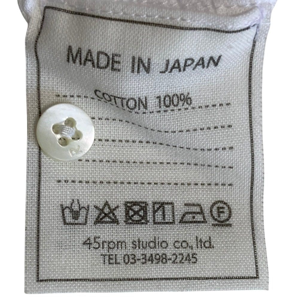 フォーティファイブアール コットンタックブラウス