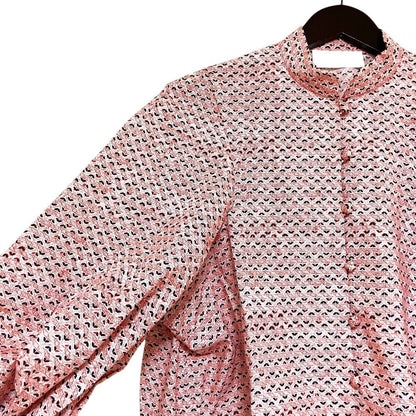 マメクロゴウチ Crane Pattern シルクシャツ