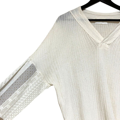 マメクロゴウチ Sash Jacquard ニットプルオーバー