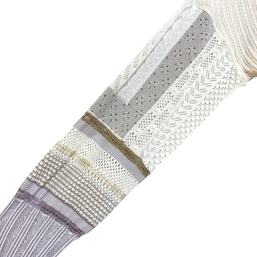 マメクロゴウチ Sash Jacquard ニットプルオーバー
